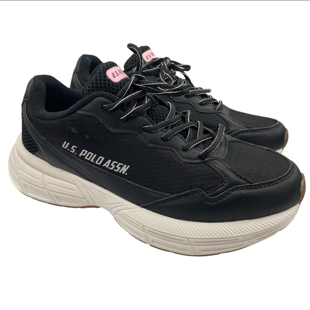 U.S. Polo Assn. Women's Black and White Sneakers